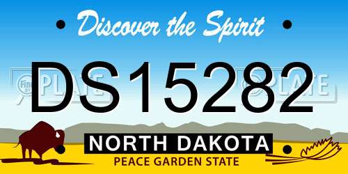 DS15282 North Dakota License Plate