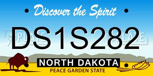 DS1S282 North Dakota License Plate