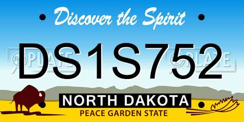 DS1S752 North Dakota License Plate