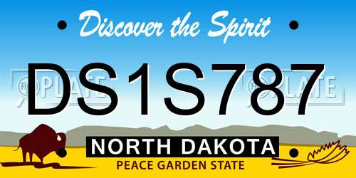 DS1S787 North Dakota License Plate