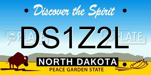 DS1Z2L North Dakota License Plate