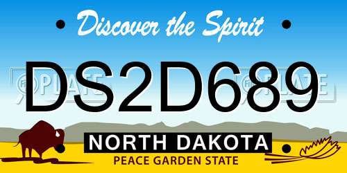 DS2D689 North Dakota License Plate