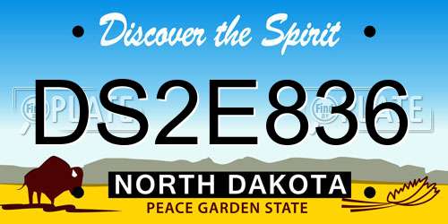 DS2E836 North Dakota License Plate