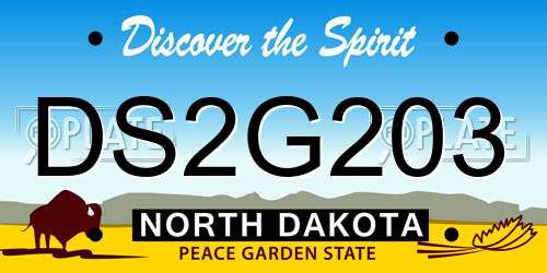 DS2G203 North Dakota License Plate