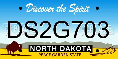 DS2G703 North Dakota License Plate