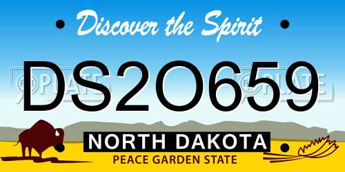 DS2O659 North Dakota License Plate