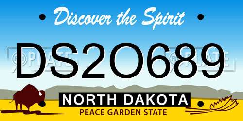 DS2O689 North Dakota License Plate