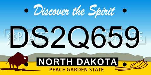 DS2Q659 North Dakota License Plate
