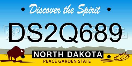 DS2Q689 North Dakota License Plate