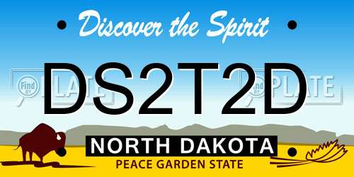 DS2T2D North Dakota License Plate