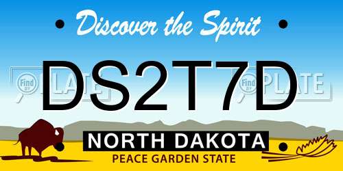 DS2T7D North Dakota License Plate