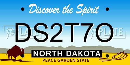 DS2T7O North Dakota License Plate