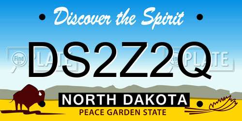 DS2Z2Q North Dakota License Plate
