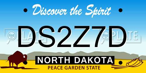 DS2Z7D North Dakota License Plate