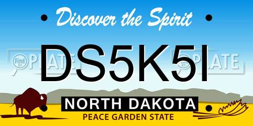 DS5K5I North Dakota License Plate