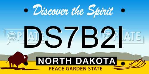 DS7B2I North Dakota License Plate