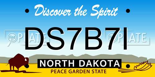 DS7B7I North Dakota License Plate