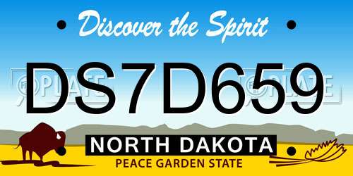 DS7D659 North Dakota License Plate