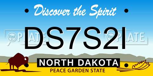 DS7S2I North Dakota License Plate