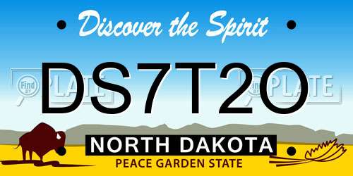 DS7T2O North Dakota License Plate