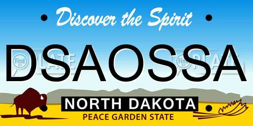 DSAOSSA North Dakota License Plate
