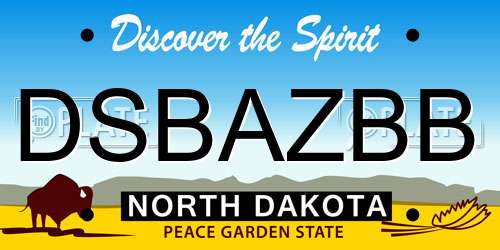 DSBAZBB North Dakota License Plate