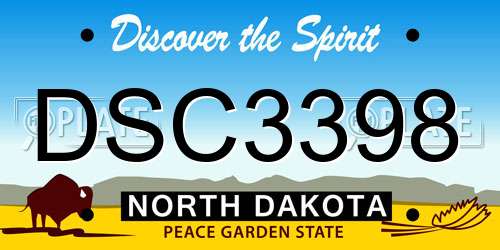 DSC3398 North Dakota License Plate