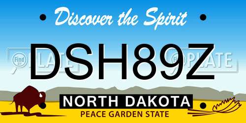 DSH89Z North Dakota License Plate