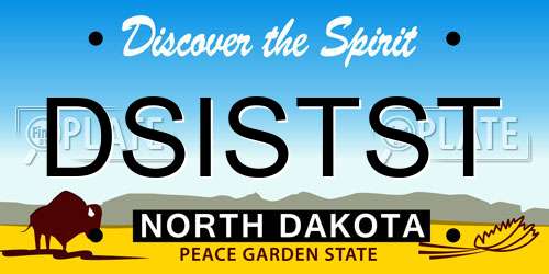 DSISTST North Dakota License Plate
