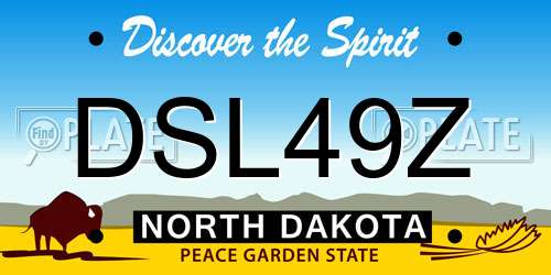 DSL49Z North Dakota License Plate