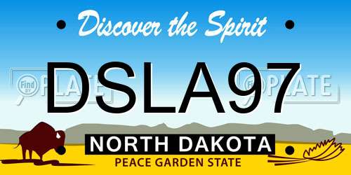 DSLA97 North Dakota License Plate