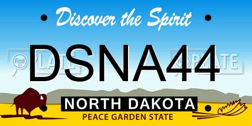 DSNA44 North Dakota License Plate