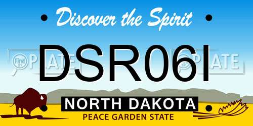 DSR06I North Dakota License Plate