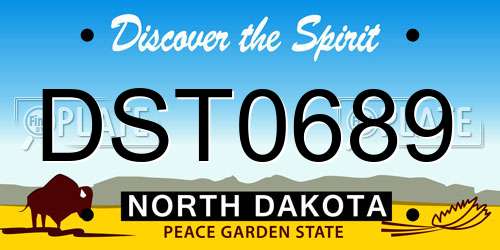 DST0689 North Dakota License Plate