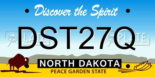 DST27Q North Dakota License Plate