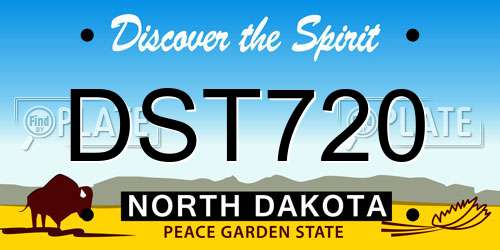 DST720 North Dakota License Plate
