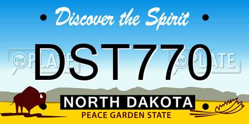 DST770 North Dakota License Plate