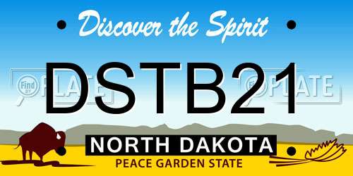 DSTB21 North Dakota License Plate