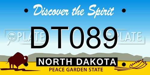DT089 North Dakota License Plate