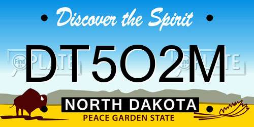 DT5O2M North Dakota License Plate
