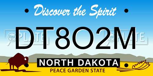 DT8O2M North Dakota License Plate