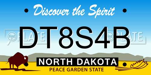 DT8S4B North Dakota License Plate