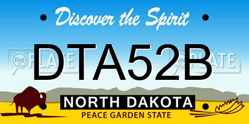 DTA52B North Dakota License Plate