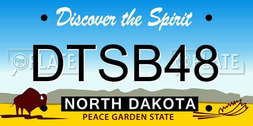 DTSB48 North Dakota License Plate