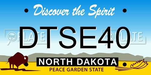 DTSE40 North Dakota License Plate