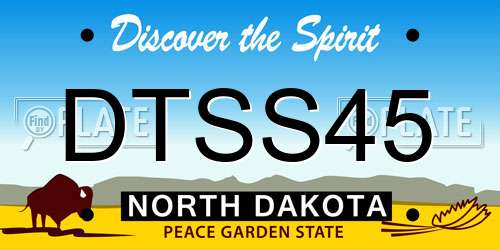 DTSS45 North Dakota License Plate