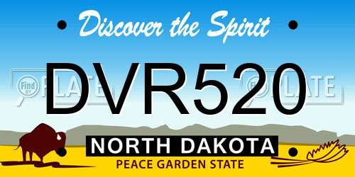 DVR520 North Dakota License Plate