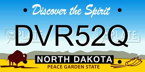 DVR52Q North Dakota License Plate