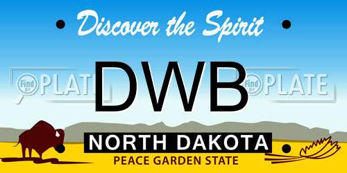 DWB North Dakota License Plate