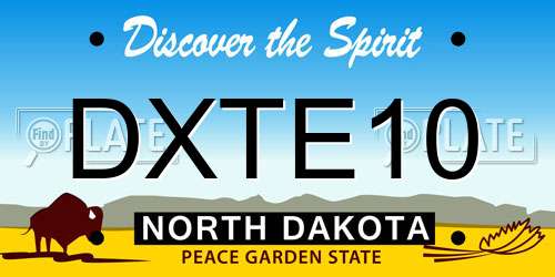 DXTE10 North Dakota License Plate